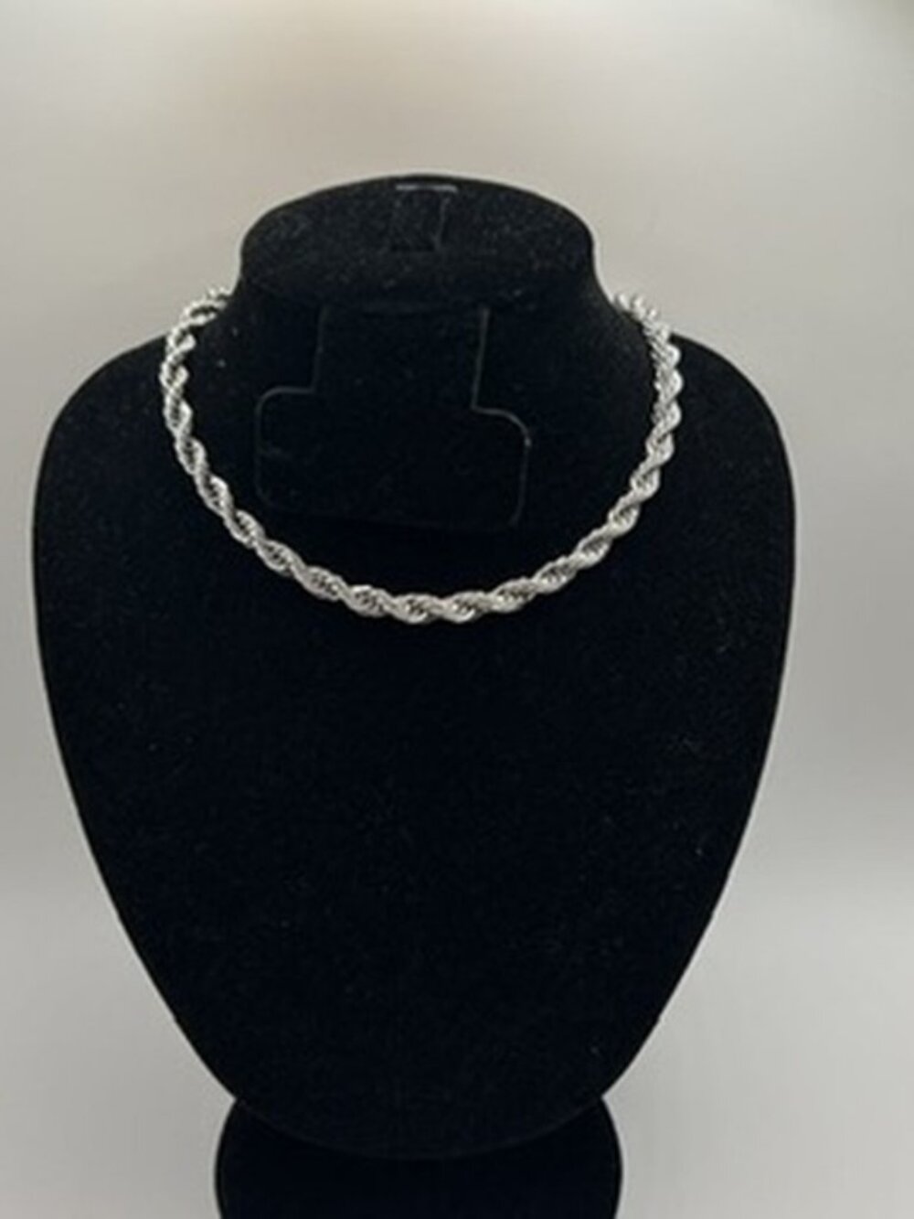 Womens Real Silver Rope Chain 6mm 16 Inch Plated Statement Gorgeous Elegant